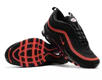 hommes casual chaussures nike air max 97 lx black red line